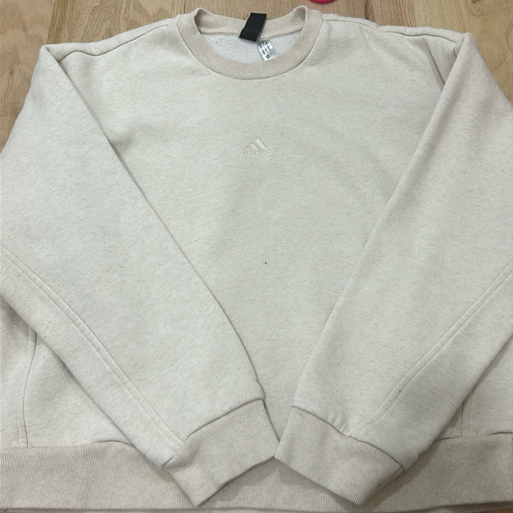adidas cream crew neck